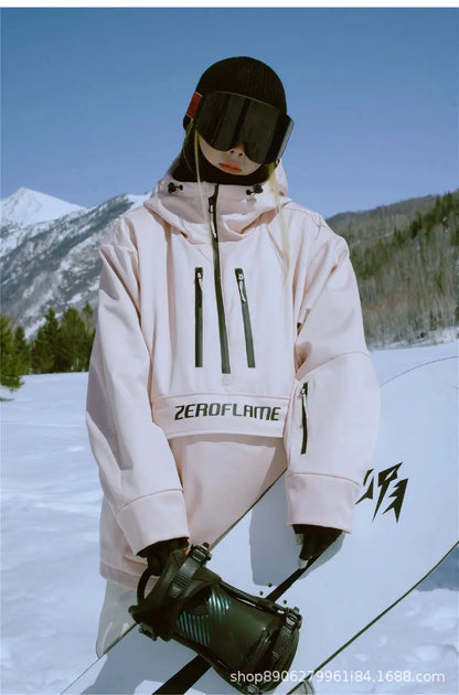 3L Ski Wear Women Man Hooded Sweater Reflective Trend Ski Coat Thickened Warmth and Waterproof Ski Equipment Ski Jacket Women