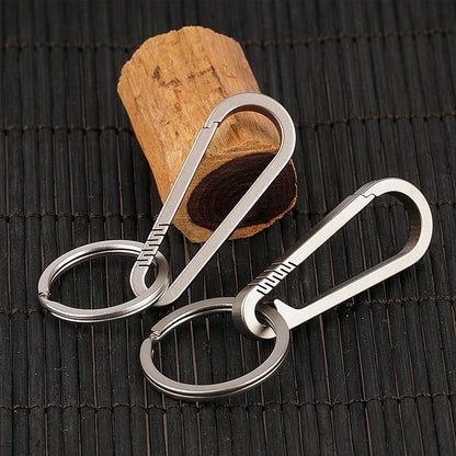 1PCS Multifunctional Titanium Alloy Metal Keychain Quick Release Carabiner Buckle Bottle Opener Car Accessories Waist Keyring