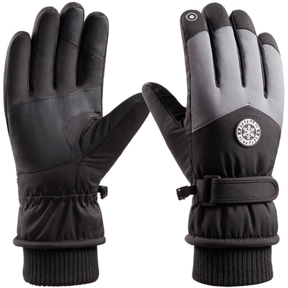 Waterproof Ski Gloves Thermal Touchscreen Snowboard Gloves Warm Winter Snow Gloves Windproof Bike Cycling Gloves Fits Men Wome
