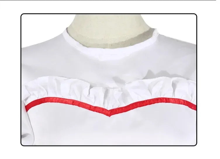 Movie Annabel Cosplay Costume For Women Kids Adult Halloween Costumes And Wig Horror Scary Fancy White Dress Outfits MN13