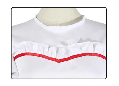 Movie Annabel Cosplay Costume For Women Kids Adult Halloween Costumes And Wig Horror Scary Fancy White Dress Outfits MN13
