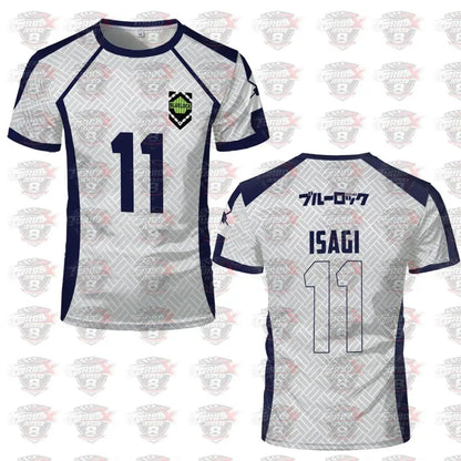 2026 Summer New Men's Blue Lock Anime Football Shirt T-shirt Women's Round Neck Sports Top Casual Short Sleeve T-shirt