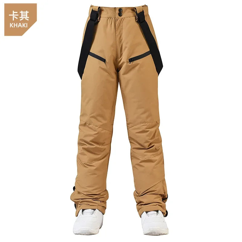 Women's and Men's Ski Pants Windproof Waterproof Snowboarding Pants Winter Outdoor Warm Snow Sports Pants Men Women Skiing