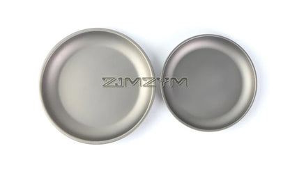 Ultralight Titanium Bowl Pan Plate Dish 22cm 18.5cm Round Plate Outdoor Camping Portable Tableware for Backpacking & Camping