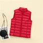 Plus Size 6XL 7XL 8XL Women Sleeveless Down Jacket 2024 New Autumn Winter Female Ultra Lightweight Packable Down Vest Coat