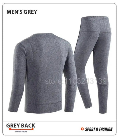 Winter Heated Thermal Underwear Men Heating Jacket Skiwear Heated Jacket Fleece Warm Top Pants USB Electric Heating Clothing