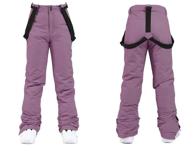 New Fashion Letter Women Ski Suit Winter Windproof Waterproof Snowboarding Jacket and Pants Snow Walking Clothes Female Snowsuit