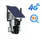 4K 8MP Dual Lens Solar Camera 10X/4X Zoom 4G SIM/WIFI Security Outdoor Camera Humanoid Tracking Color Night Vision Camera Solar