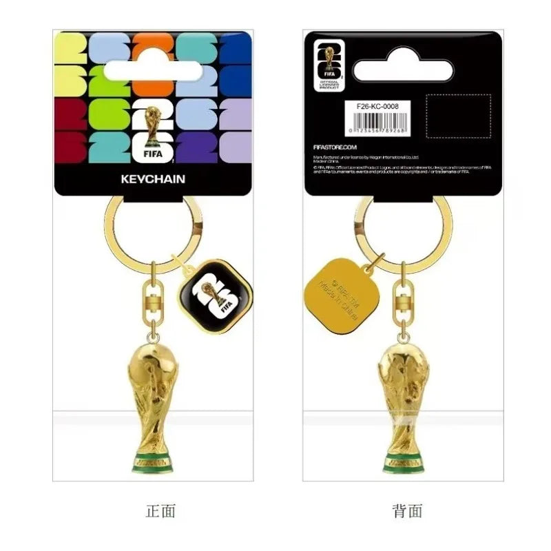 FIFA Official 2026 World Cup Trophy Keychain Authentic World Cup Merchandise Football Fan Gift Pendant