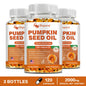 Pumpkin Seed Oil Capsules - Supports Prostate, Urinary Tract, Bladder Health, and Promotes Hair Growth