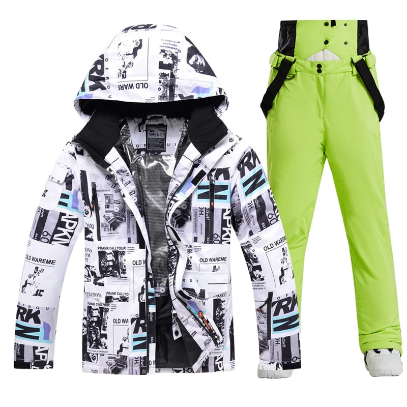 Ski Suit Men And Women Super Warm Thicken Waterproof Windproof Winter Snow Suits Skiing And Snowboarding Jackets + Pants Brands