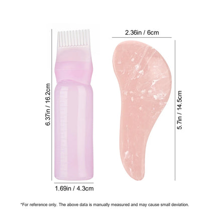 120ml Hair Dye Refillable Bottle Applicator Comb Multicolor Plastic Dispensing Salon Oil Hair Coloring Hairdressing Styling Tool