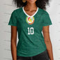 Women's Senegal Football Jersey V-Neck Tee African Team Pride Graphic Print Casual Breathable Sportswear Summer World Cup Fan Ge