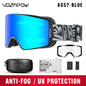Vozapow Ski Goggles Magnetic Double Layer Anti Fog Professional Skiing Mask Men Women Super View Snowboard UV400 Snow Sunglasses