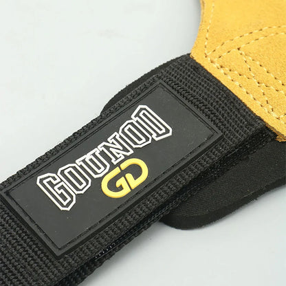 Wrist Straps for Weightlifting Double Layers Cow Leather Gloves Women Men Deadlift Maximum Grip Support Bench Press Pull-up F18