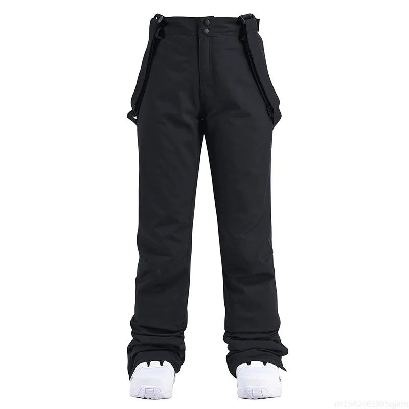 Cheap Women's and Men's Ice Snow Pants Outdoor Snowboarding Clothing Strap Trousers Skiing Suit Wear 10K Waterproof
