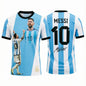 2026 Messi Argentina Team Football Jersey Match & Training Kit Summer Sports Men's T-Shirt Children's Clothing Tee Y2k Woman ﻿