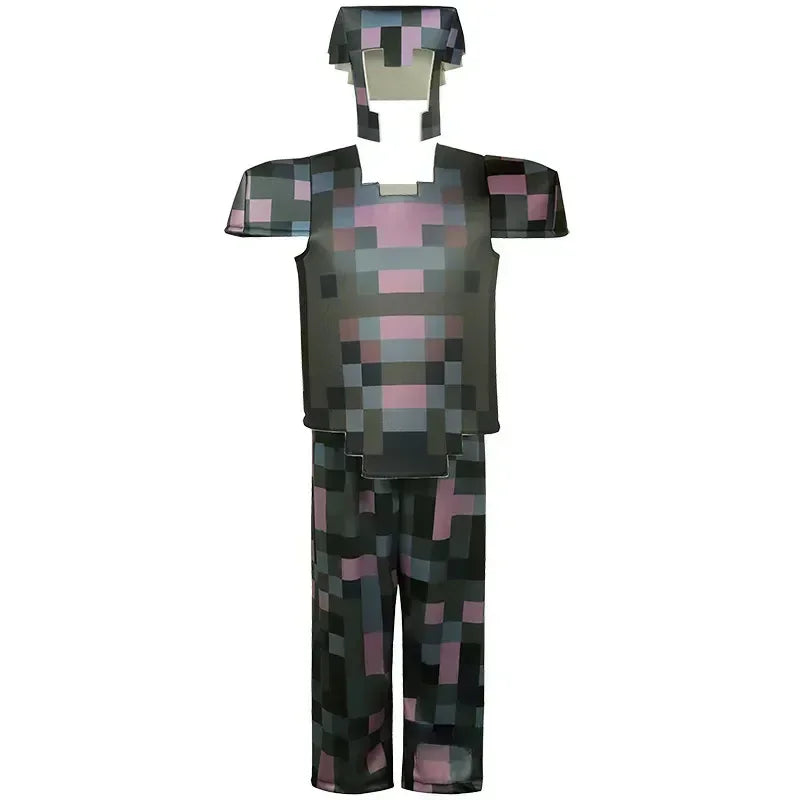 Carnival Party Dress Mask Classic Creeper Anime Game Character Set Diamond Armor Cosplay Costume Children's Clothing
