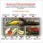 Fishing Lure Kit Soft and Hard Bait Set Gear Layer Minnow Metal Jig Spoon For Bass Pike Crank Tackle Accessories with Box