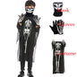Halloween Scary Skeleton Ghost Cosplay Costume Masks Gloves Costume Suit Masquerade Carnival Horror Clothes for Adults Kids