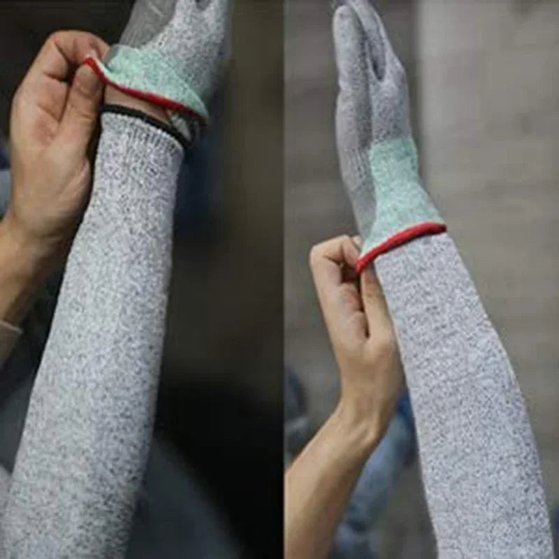 Hilo 1Pc Level 5 HPPE Safety Working Arm Wrist Cover Outdoor Anti-cutting and Anti-piercing Wrist Cover Woodworking Arm Cover