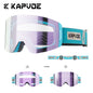 KAPVOE Ski goggles Anti-fog Skiing goggles Photochromic Outdoor Sports Magnetic Glasses Winter Snowboard Snowmobile Equipment