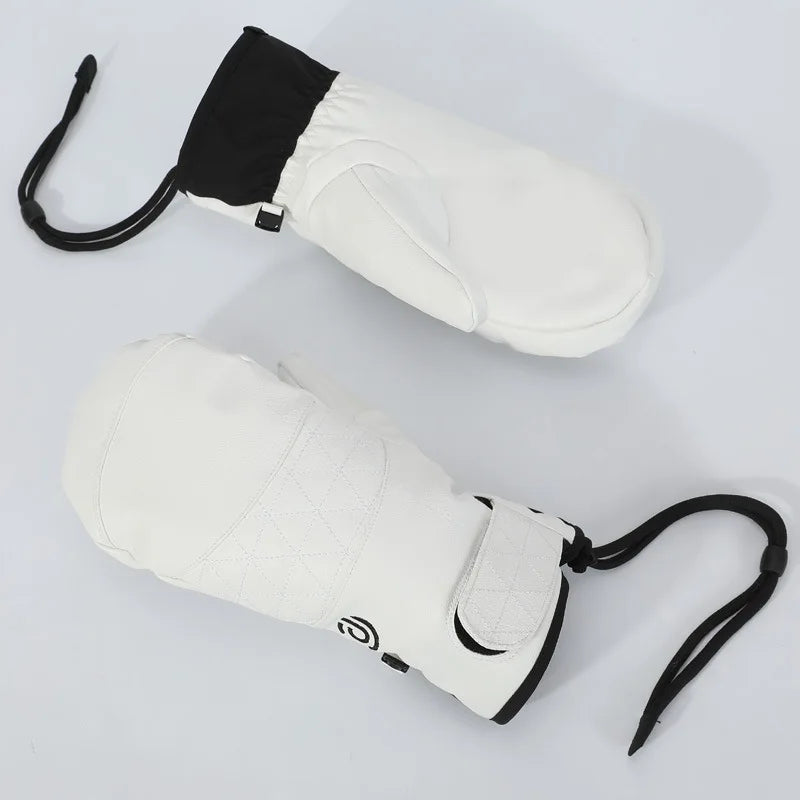 Ski Gloves Men's Waterproof and Cold-proof Plus Velvet Thickening Outdoor Cycling Warm Winter Cycling Gloves Men and Women