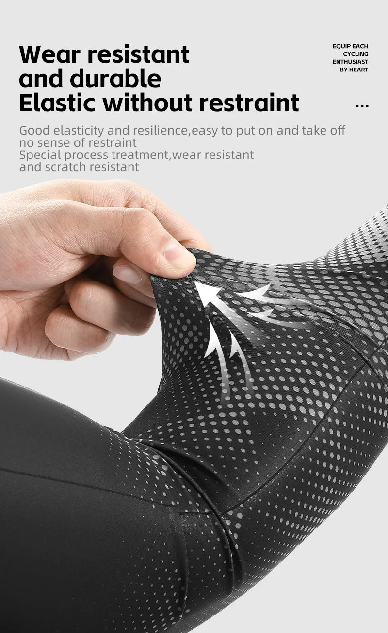 WEST BIKING Summer Sunproof Arm Sleeves UV Protection Seamless Digital Printing Cycling Running Sleeves Cooling Sport Gear