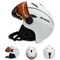 MOON Skiing Helmet With Goggles PC+EPS High-Quality Ski Helmet For Adult Outdoor Snowboard Skateboard Helmet Protective Ski Gear