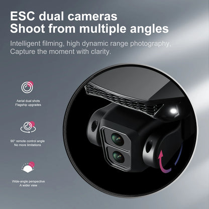 E88GT Drone 8K Professional HD 360° Dual Camera 12.5cm Screen Remote Control Brushless Motors Obstacle Avoidance Quadcopte 2025