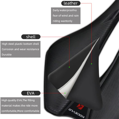 KOCEVLO Dimension 143 Carbon Saddle Ultralight 120g Breathable Comfortable Seat Cushion Bike Racing Saddle Carbon Rails