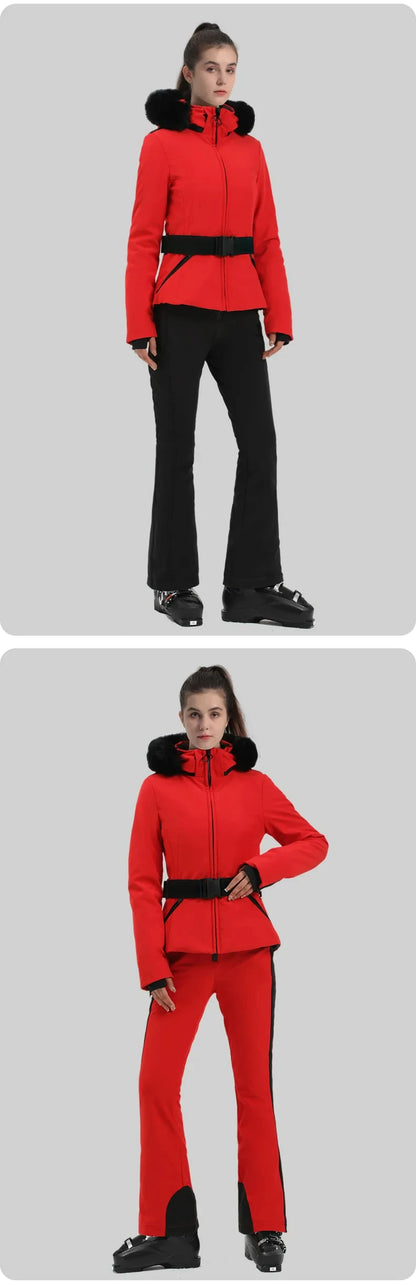 Skiing Jacket 2025 Mountain Snowboard Jackets Winter Hooded Woman Snow Jackets Outdoor Sports Outerwear Windproof Warm Tracksuit