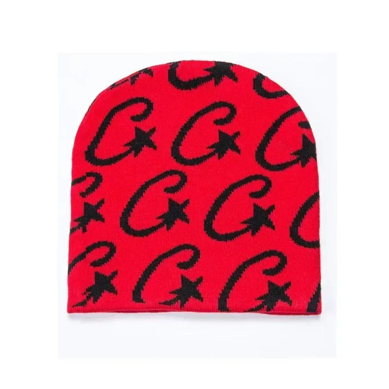 Couple Knitted Caps Hip-hop Trendy Beanie Hat 2024 Letter Jacquard Women Male Winter Hot Girl Warm Knitted Hat Balaclava Beanies