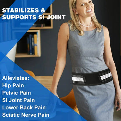 Sacroiliac SI Joint Hip Belt Lower Back Support-Hip Braces for Hip Pain Pelvic Support Belt Sciatica Pelvis Lumbar Pain Relief