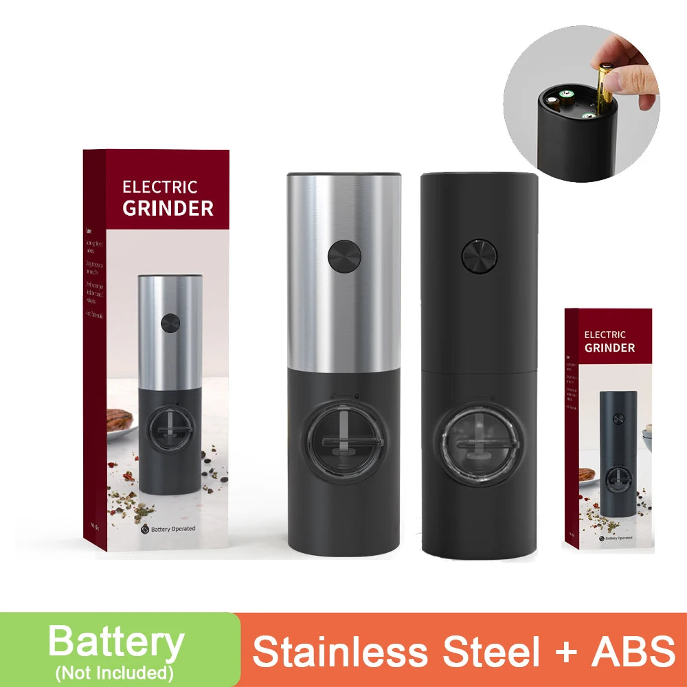 Rechargeable Electric Salt And Pepper Grinder Set With LED USB Charging Base Stainless Steel Automatic Spice Grinder Pepper Mill