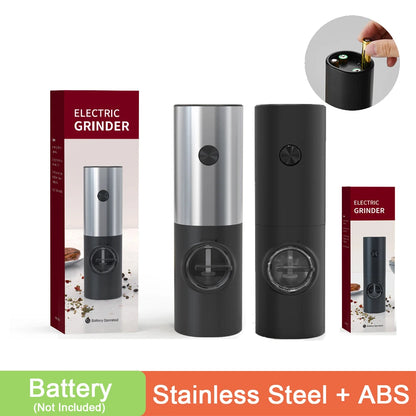 Rechargeable Electric Salt And Pepper Grinder Set With LED USB Charging Base Stainless Steel Automatic Spice Grinder Pepper Mill