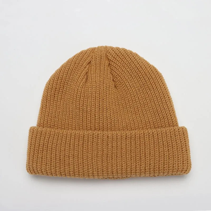 Winter Warm Beanies Casual Short Thread Hip Hop Hat Adult Men Female Knitted Skull Cap Elastic Unisex
