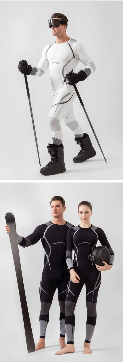 Goexplore Winter Ski Thermal Underwear Sets Men Women Sweat wicking Breathable Quick Dry Tracksuit Ski Thermo Long suit