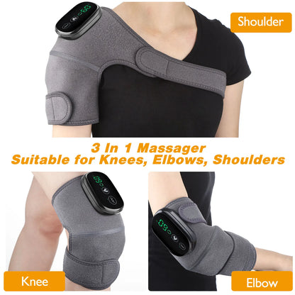 Electric Heating Shoulder Brace LED Display Vibration Shoulder Massage Support Belt Strap For Joint Brace Care Muscle Relaxation