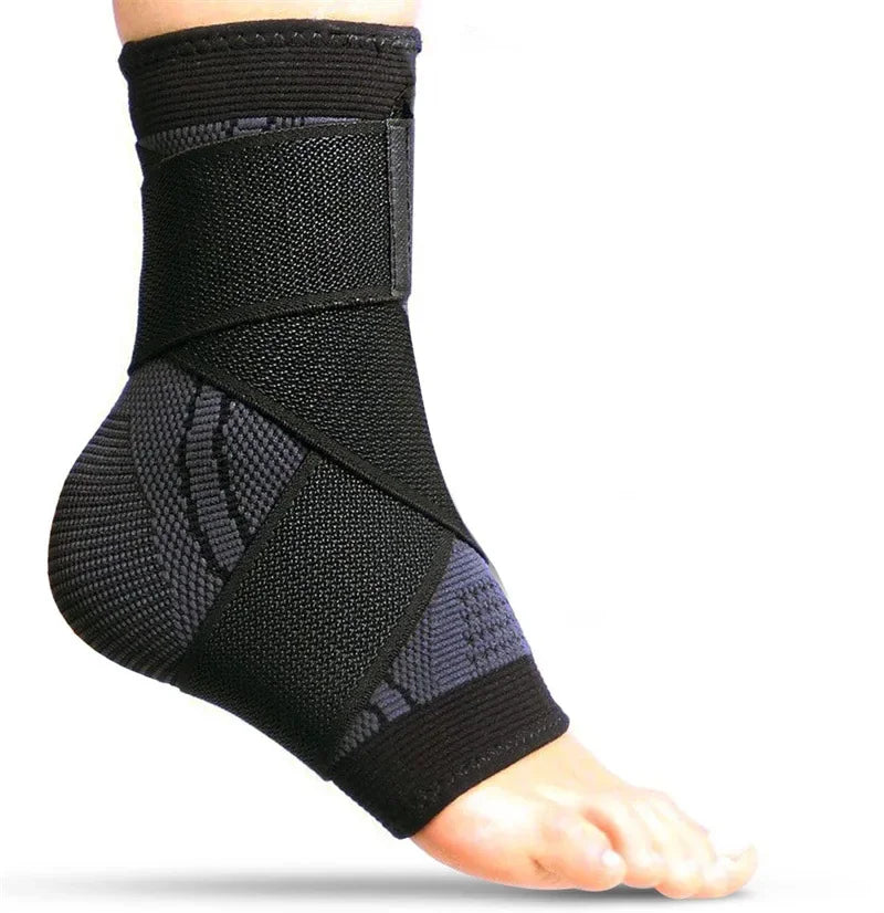 Adjustable Sports Ankle Support Compression Ankle Brace Protector Running Soccer Basketball Gym Ankle Stabilizer Bandage Strap