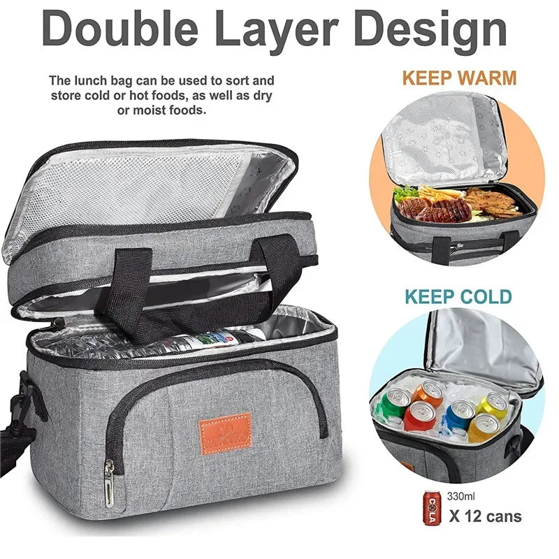 Thickened Freezer Bag High-Quality Insulated Lunch Bag Tactical Ice Bag Portable For Traveling Hiking Beach Trips