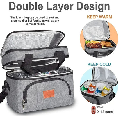 Thickened Freezer Bag High-Quality Insulated Lunch Bag Tactical Ice Bag Portable For Traveling Hiking Beach Trips