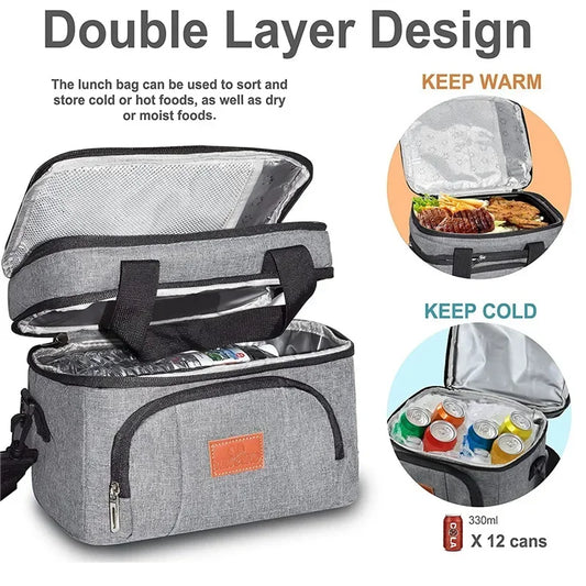 Thickened Freezer Bag High-Quality Insulated Lunch Bag Tactical Ice Bag Portable For Traveling Hiking Beach Trips