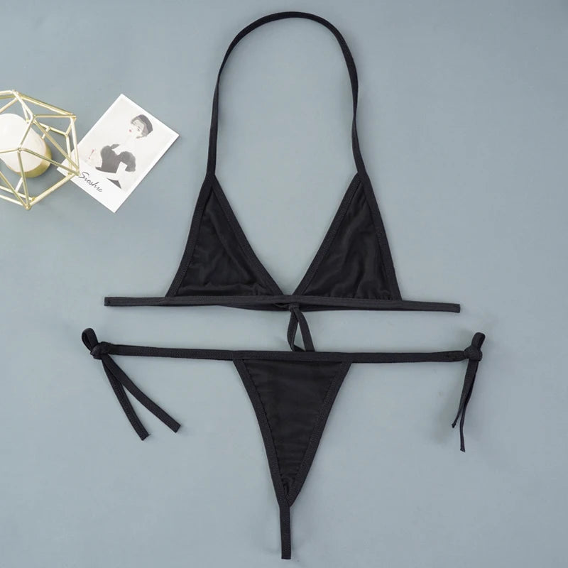 2PCS Women Sexy Lingerie Sets Ultra-thin Mesh Wirefree Bra Set Lingerie Ultra Hot Women's Transparent Exotic Underwear Sets