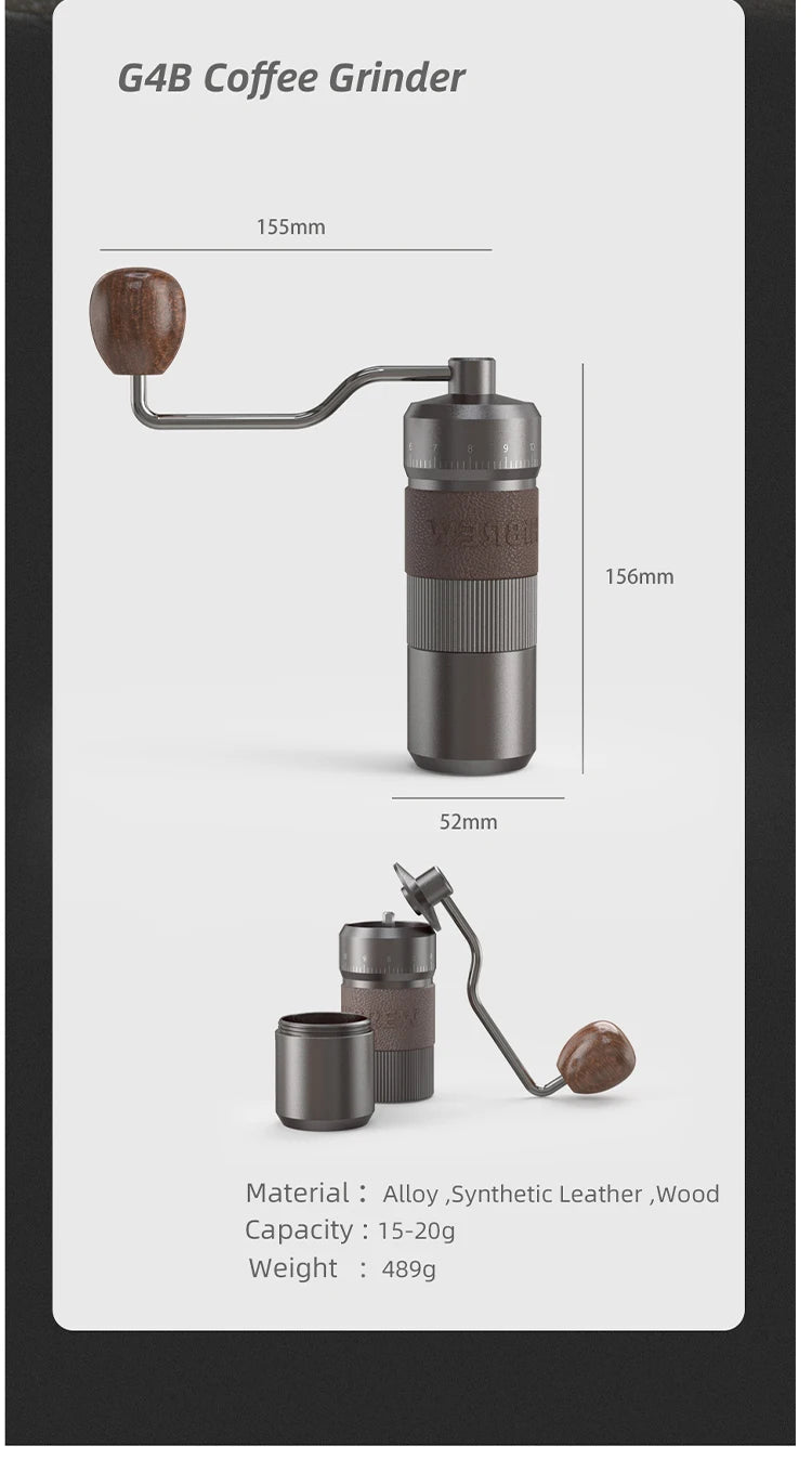 HiBREW Pour Over Coffee Kettles Manual Coffee Grinder Coffee Maker 8 pcs Set