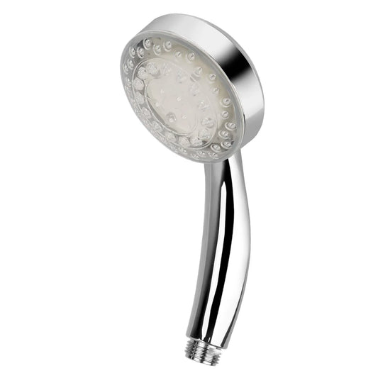Ultra-Quiet Rainfall Top Spray LED Shower Head Water Flow Power Generaton 7 Colors Gradual Changing