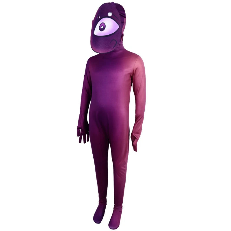 Doors Screech Cosplay Seek Doors Costume Kids Single Eye Mask Suit Jumpsuit Monster Jumbo Horror Scary Halloween Costume Child