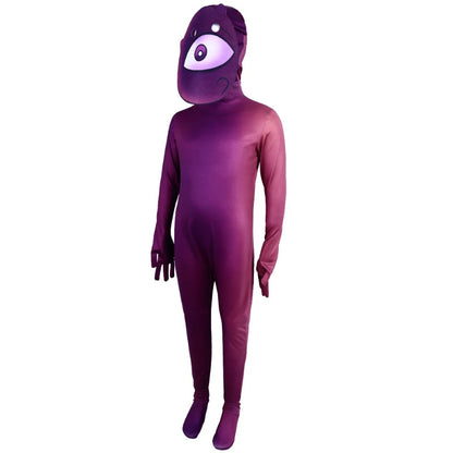Doors Screech Cosplay Seek Doors Costume Kids Single Eye Mask Suit Jumpsuit Monster Jumbo Horror Scary Halloween Costume Child