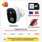 5MP 4G Solar Security Camera 2.4G WiFi Wireless Outdoor Color Night Vision Battery Powered Support PIR Waterproof Two-Way Audio