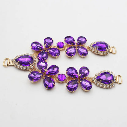 1 pcsOf Fashionable Rhinestone Metal Slipper Chains And Bread Shoes Bikini Women's Shoes Metal Slippers Women's Open Toe